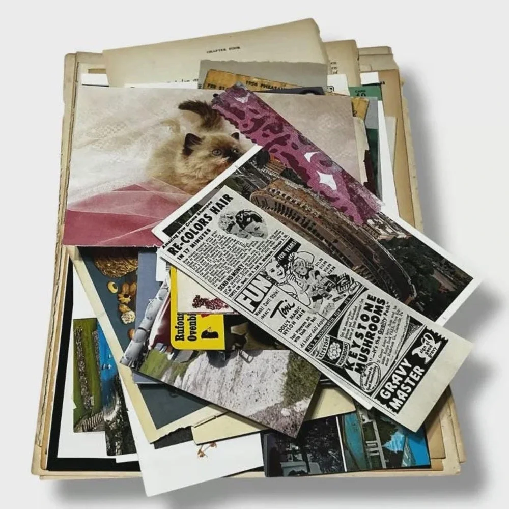 100+ piece Ephemera Lot 25 Collage Crafting Junk Journals Scrapbooking